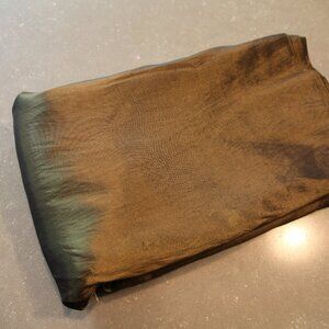 Brand new fabric bolt of olive green coloured taffeta